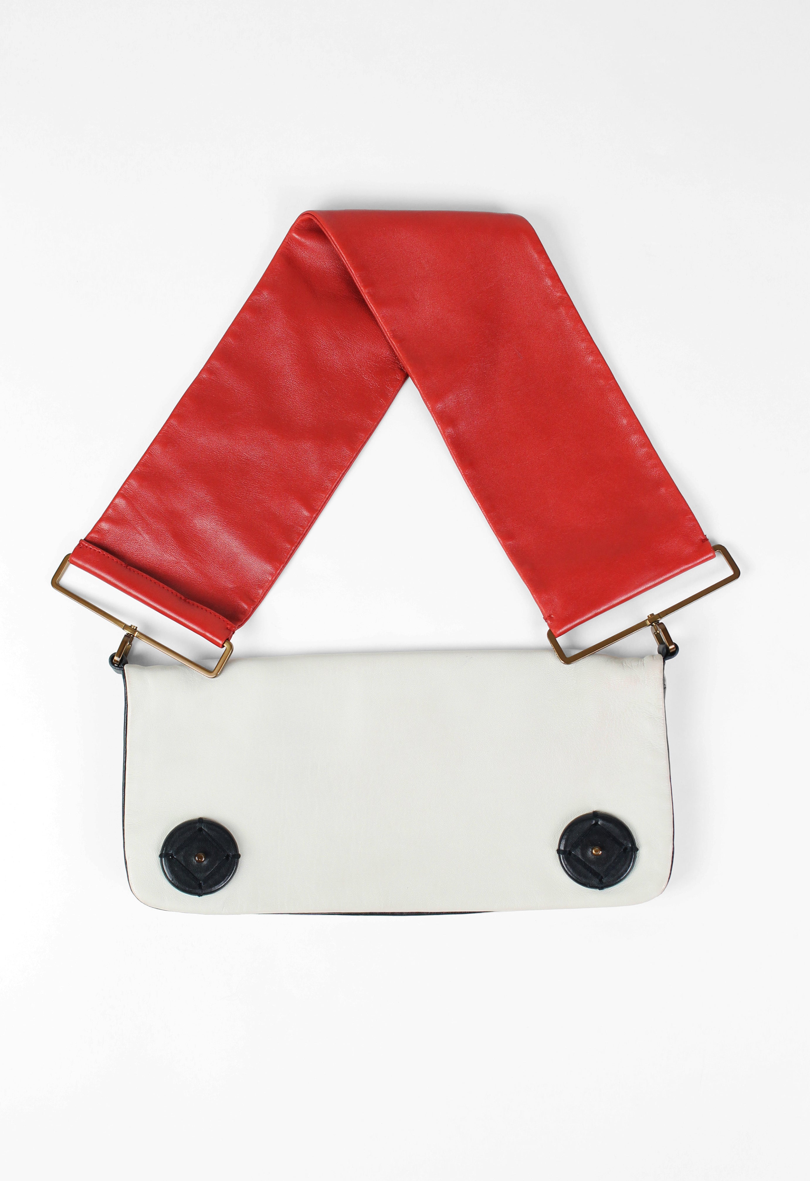 PRADA SS 2001 LEATHER FLAP BAG – THE 543