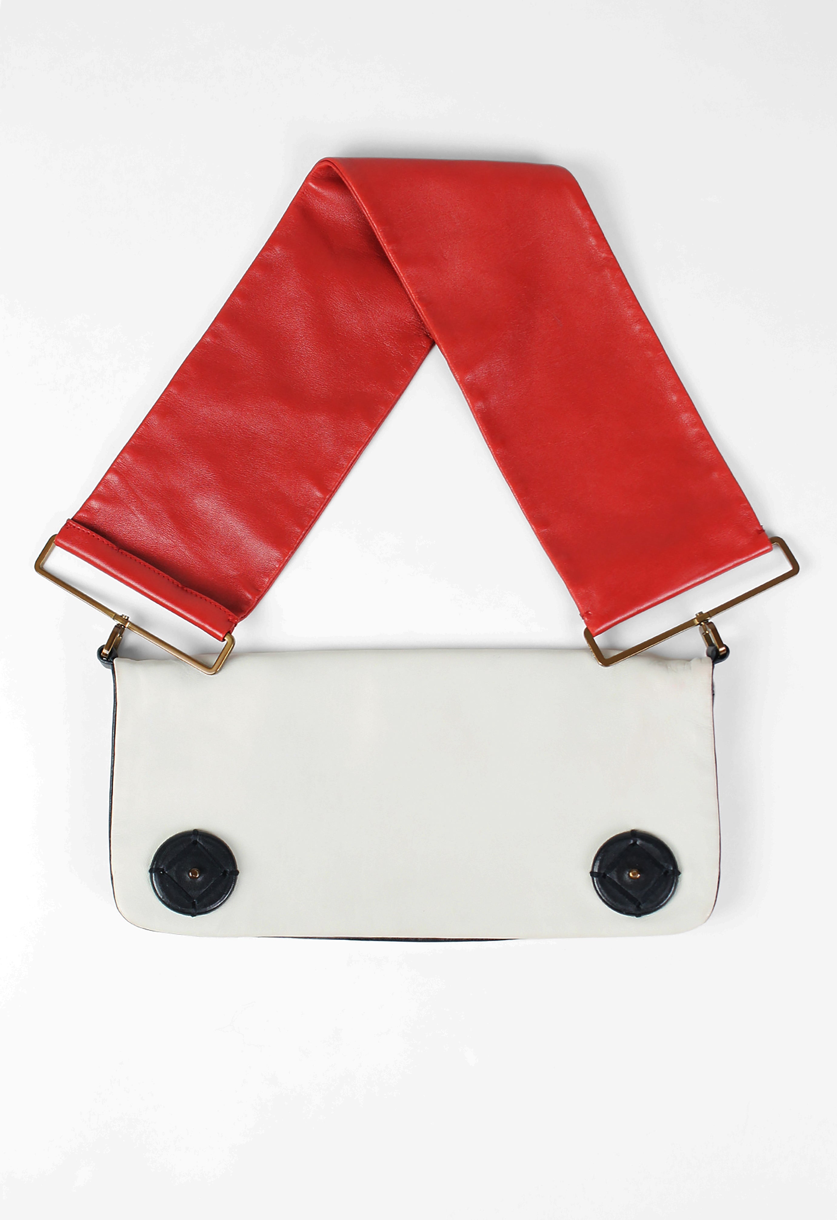 PRADA SS 2001 LEATHER FLAP BAG – THE 543