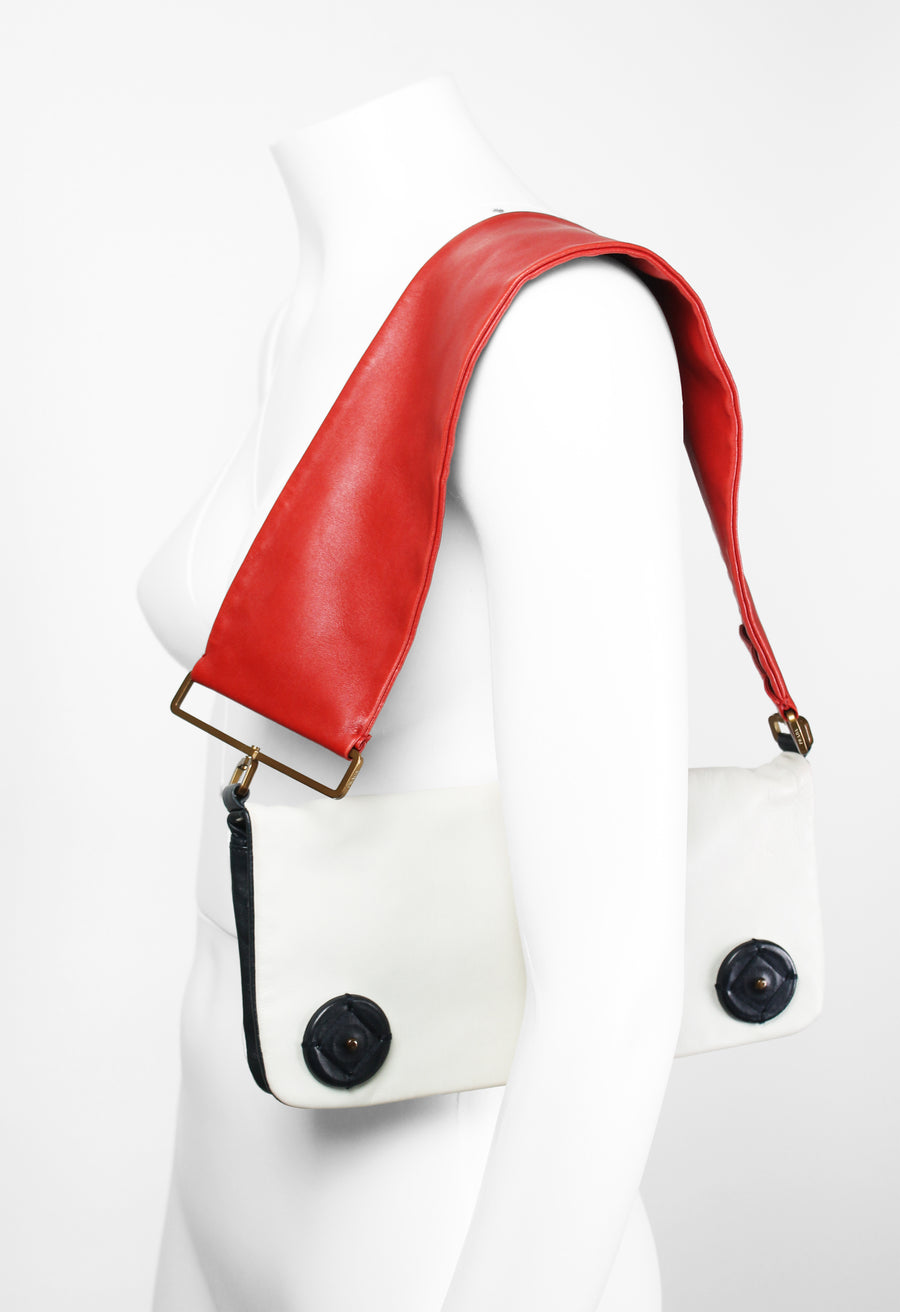 PRADA SS 2001 LEATHER FLAP BAG – THE 543