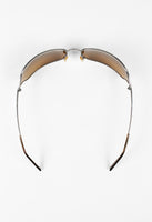 PRADA SS 2004 MATTE SILVER WRAPAROUND SUNGLASSES