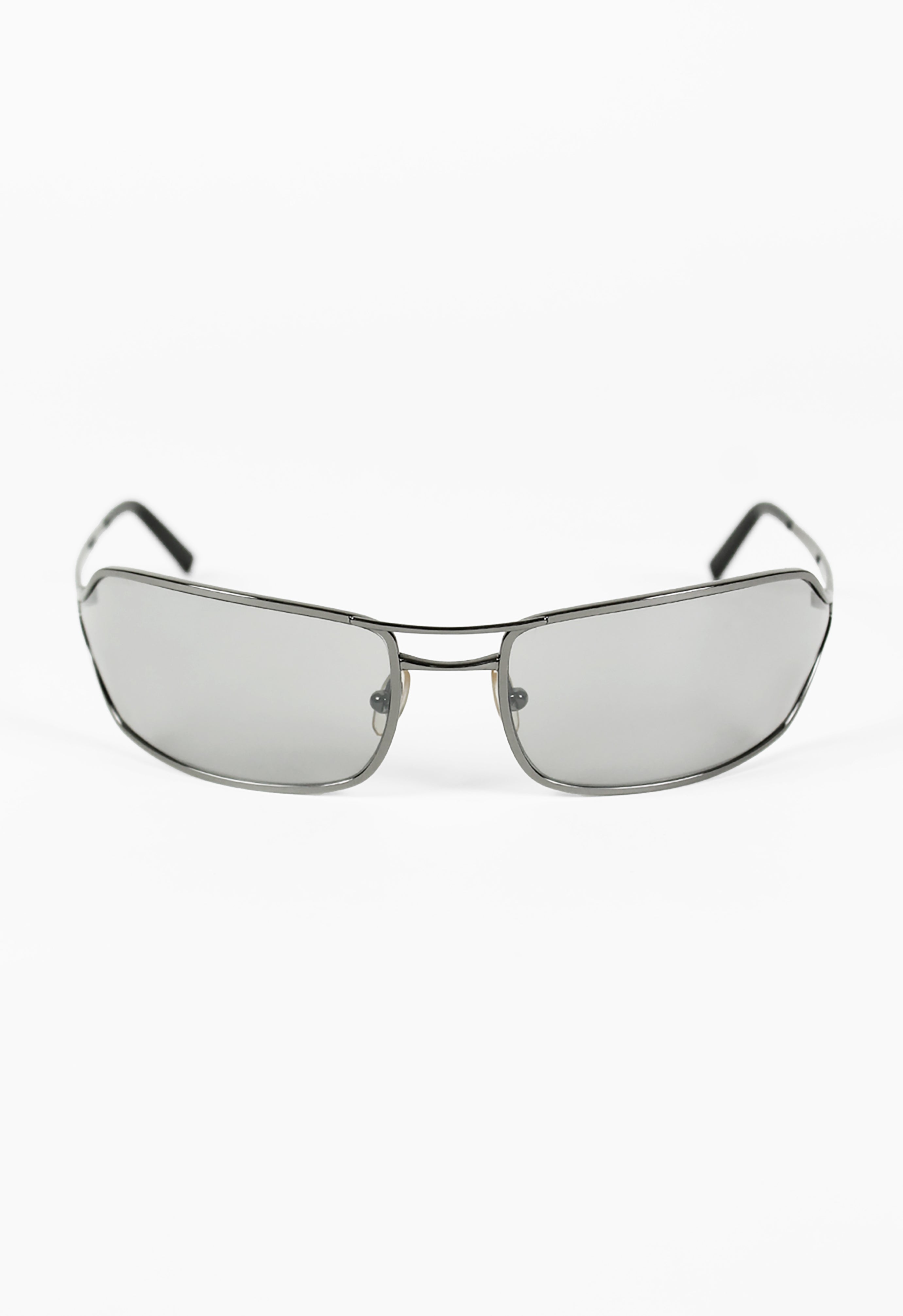 PRADA SS 2004 SILVER WRAPAROUND SUNGLASSES
