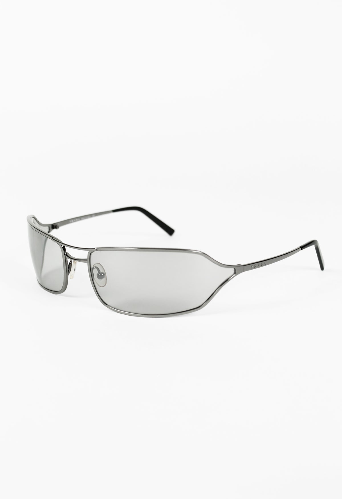 PRADA SS 2004 SILVER WRAPAROUND SUNGLASSES – THE 543
