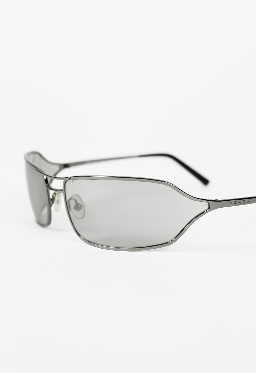 PRADA SS 2004 SILVER WRAPAROUND SUNGLASSES