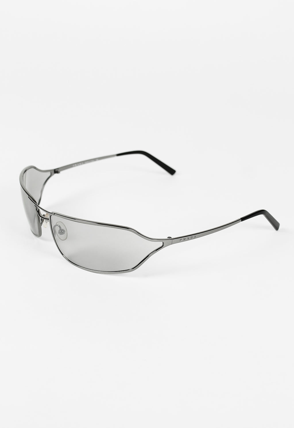 PRADA SS 2004 SILVER WRAPAROUND SUNGLASSES