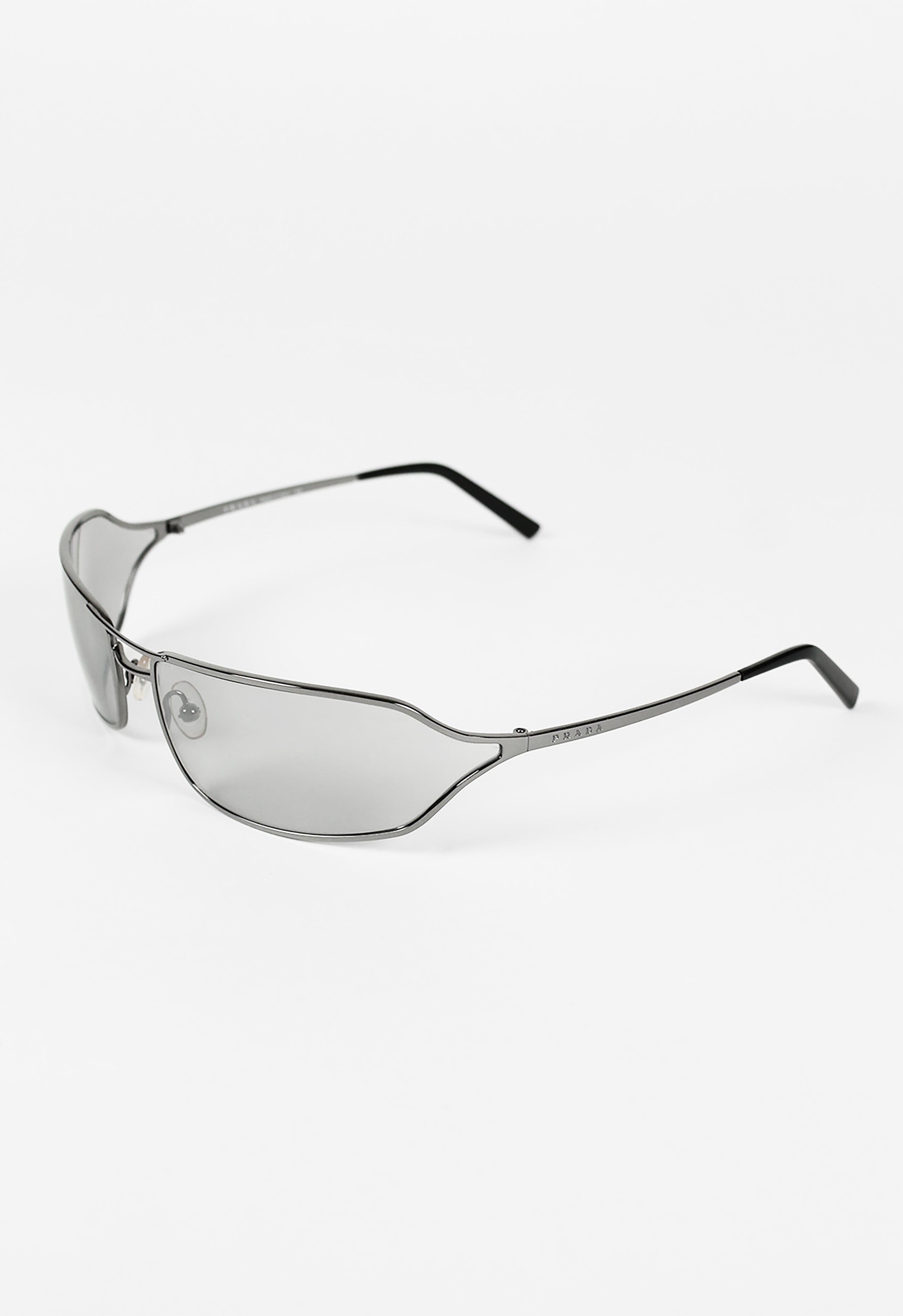 PRADA SS 2004 SILVER WRAPAROUND SUNGLASSES