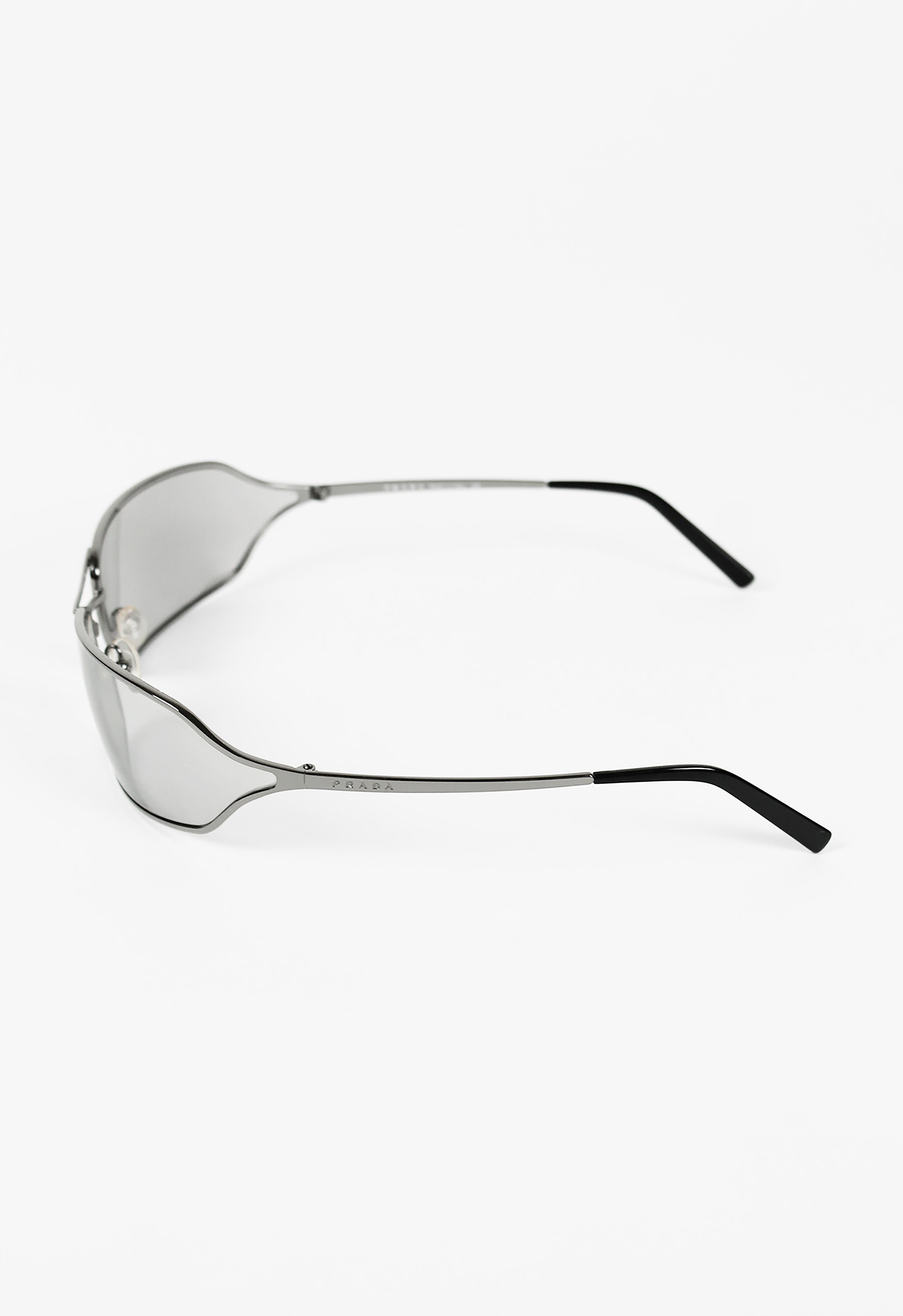 PRADA SS 2004 SILVER WRAPAROUND SUNGLASSES