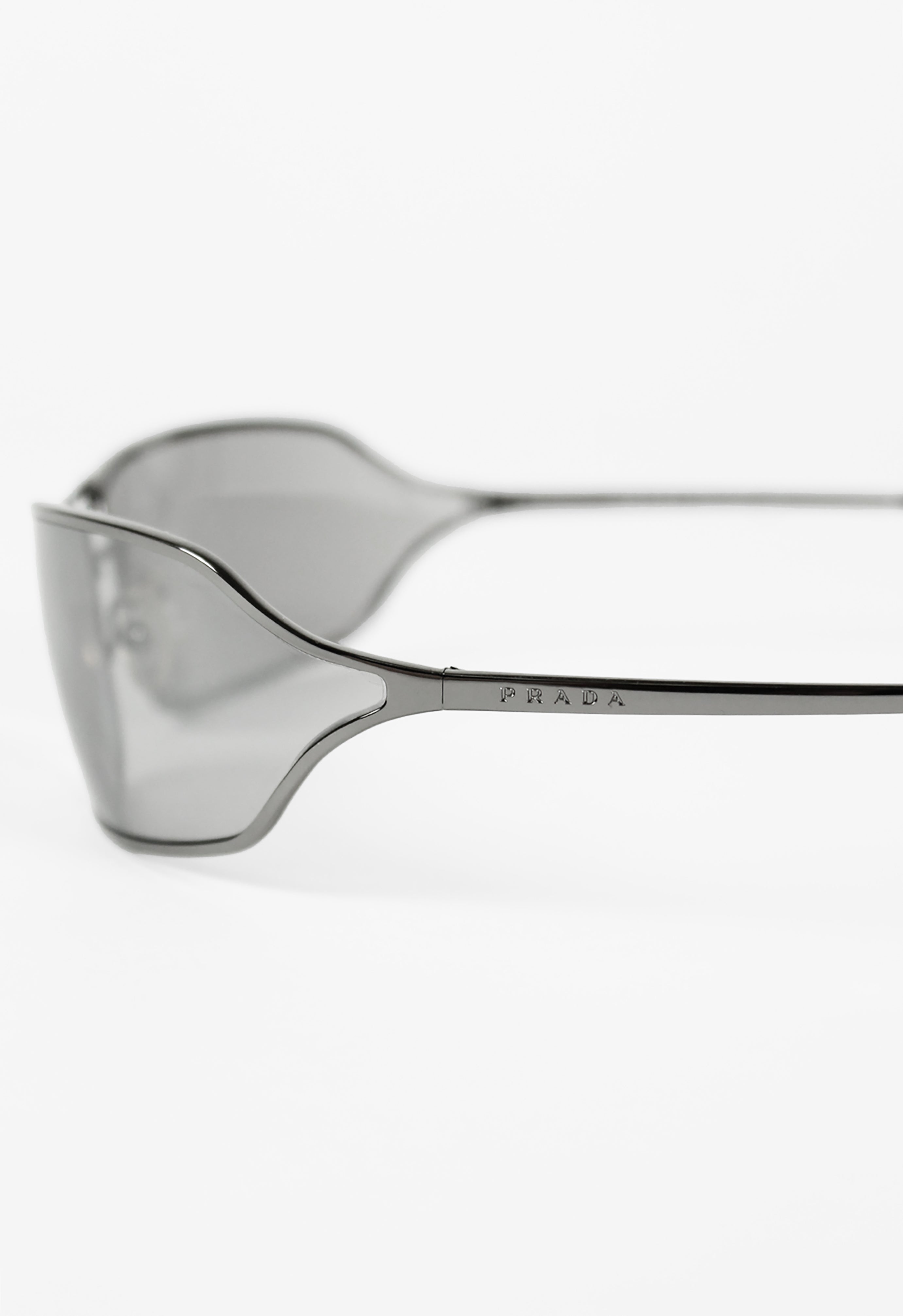 PRADA SS 2004 SILVER WRAPAROUND SUNGLASSES