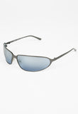 PRADA SS 2004 TITANIUM GUNMETAL WRAPAROUND SUNGLASSES