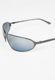 PRADA SS 2004 TITANIUM GUNMETAL WRAPAROUND SUNGLASSES