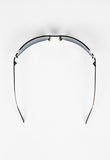 PRADA SS 2004 TITANIUM GUNMETAL WRAPAROUND SUNGLASSES