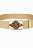 PRADA SS 2005 CROCODILE AND CANVAS BELT