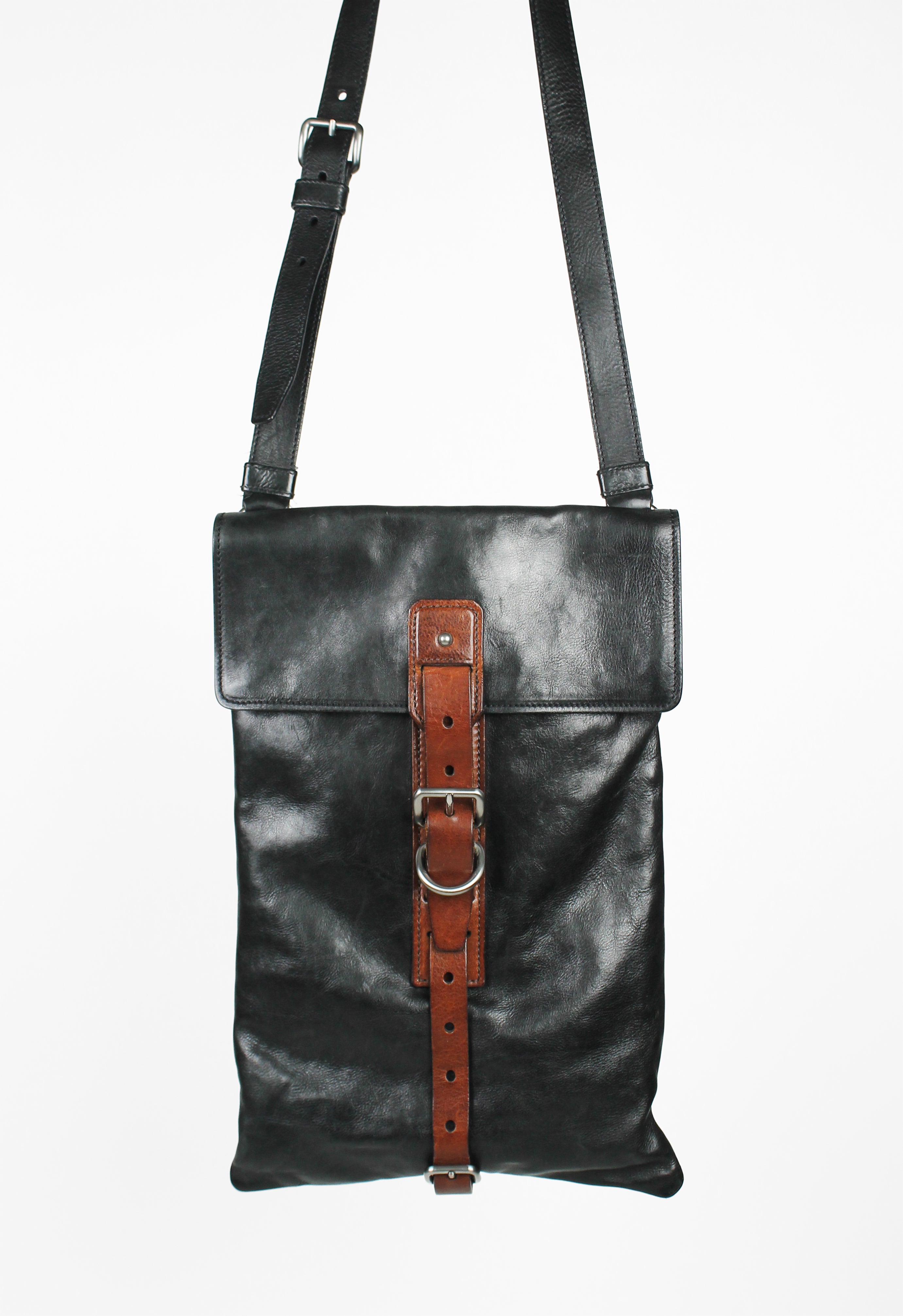 PRADA SS 2008 LEATHER BELTED CROSSBODY BAG