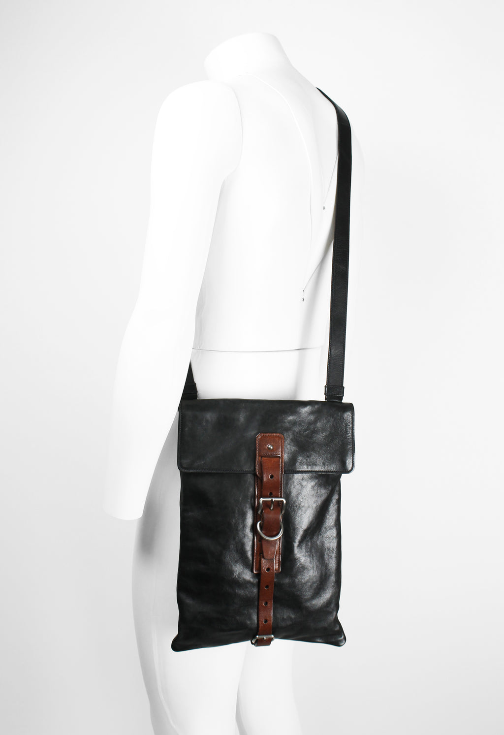 PRADA SS 2008 LEATHER BELTED CROSSBODY BAG