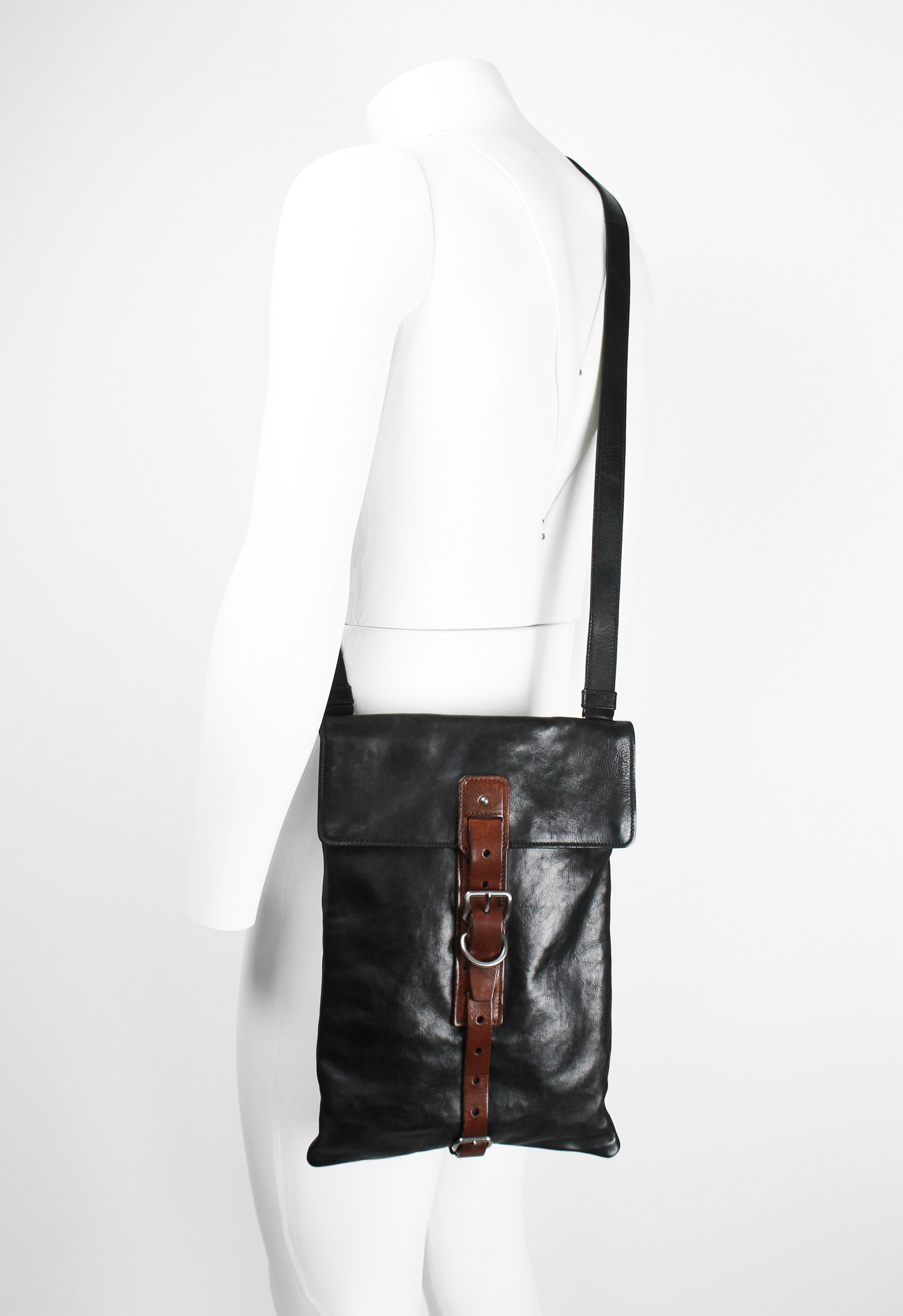 PRADA SS 2008 LEATHER BELTED CROSSBODY BAG