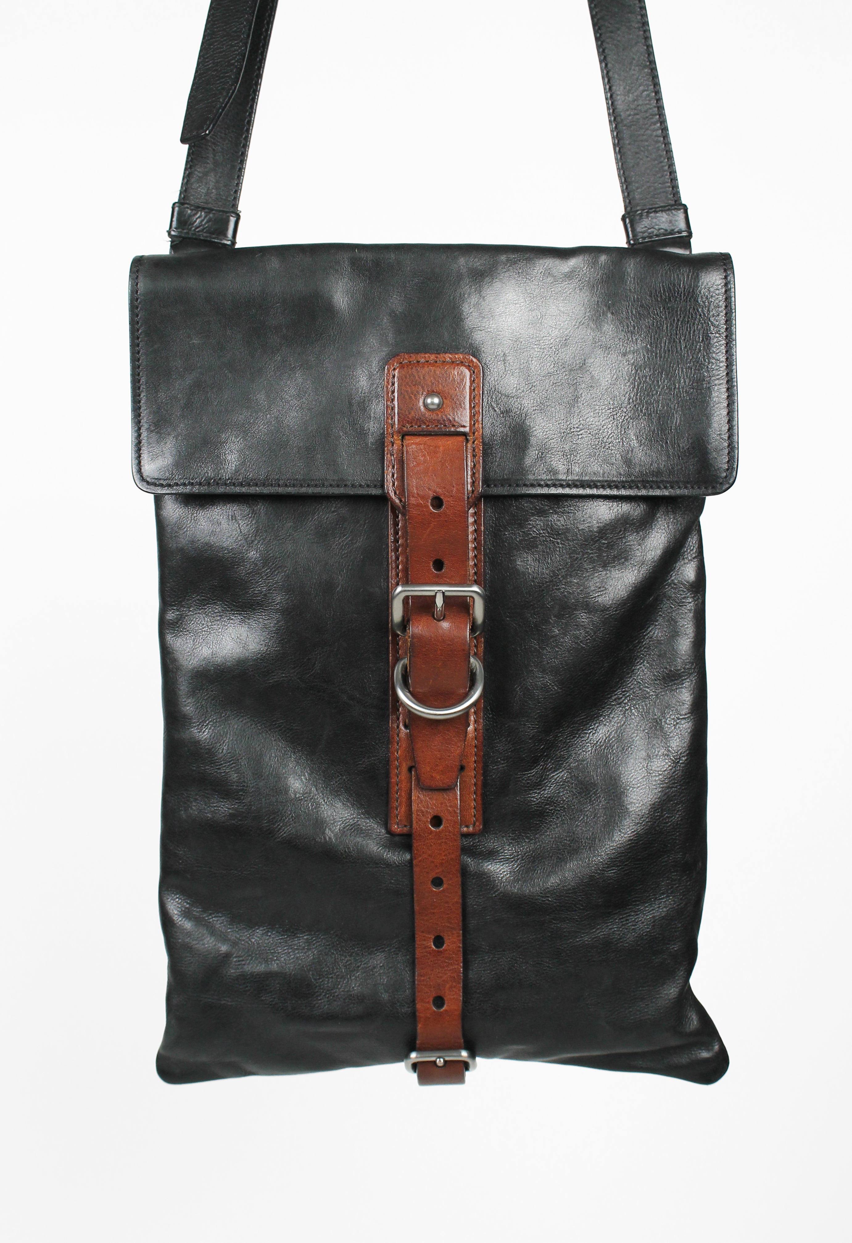 PRADA SS 2008 LEATHER BELTED CROSSBODY BAG