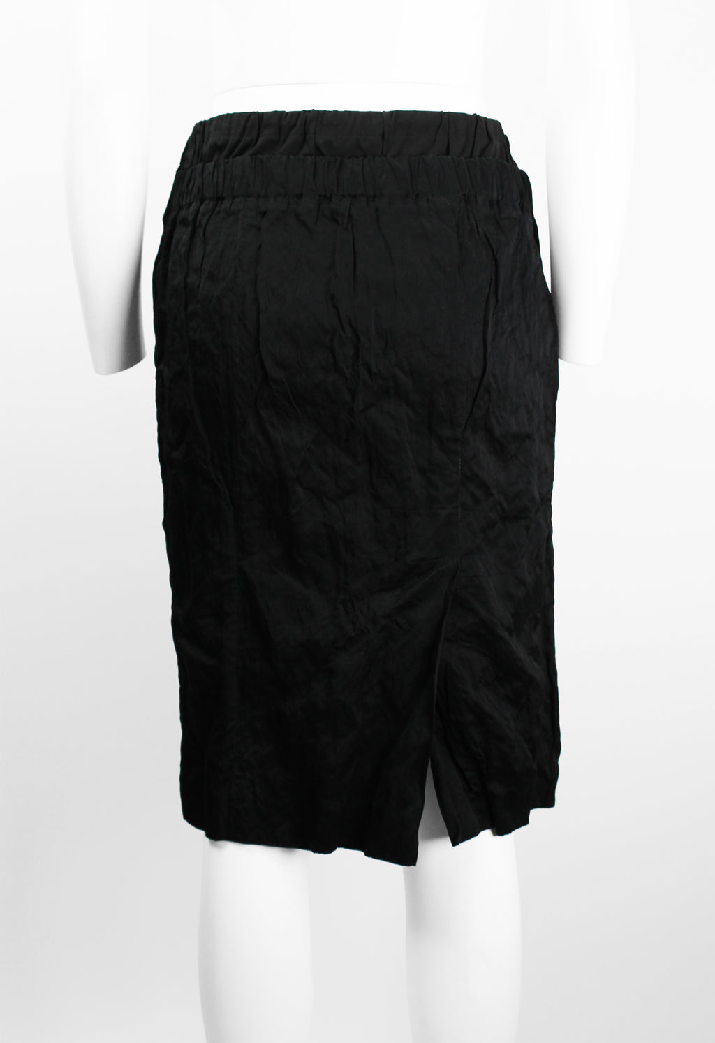 PRADA SS 2009 BLACK LAYERED CRINKLED SKIRT