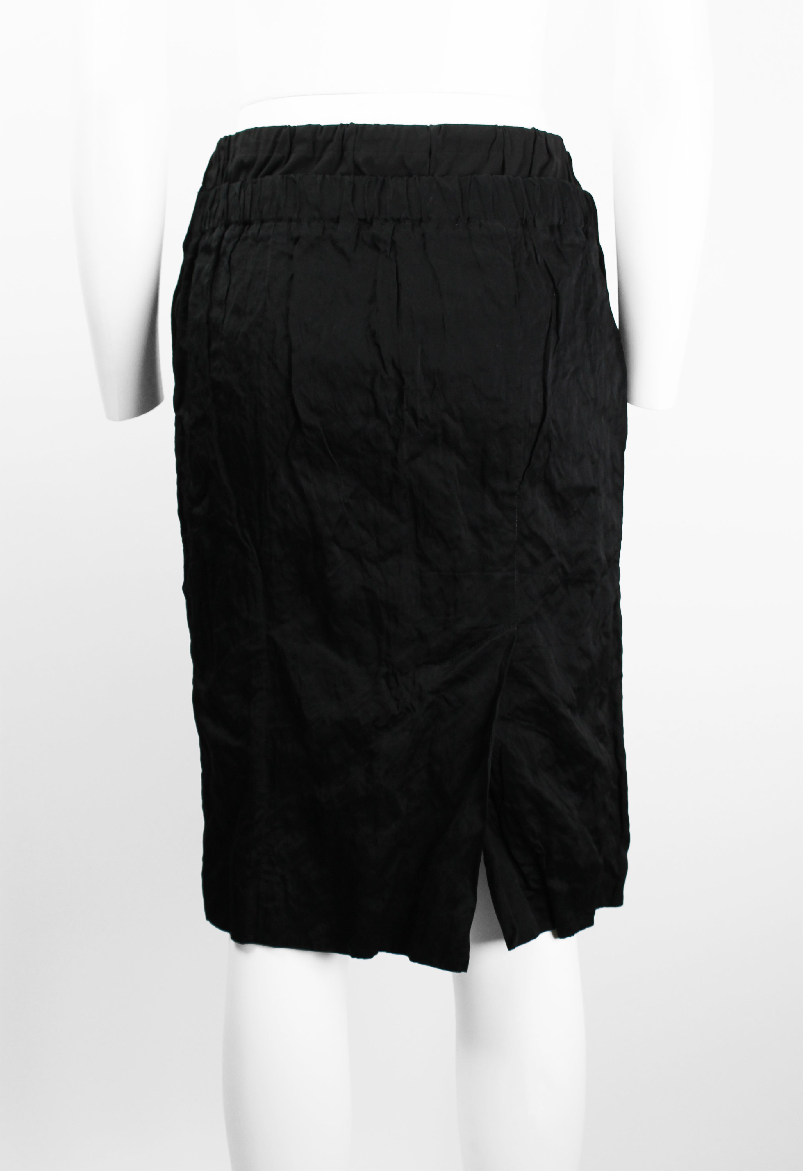 PRADA SS 2009 BLACK LAYERED CRINKLED SKIRT