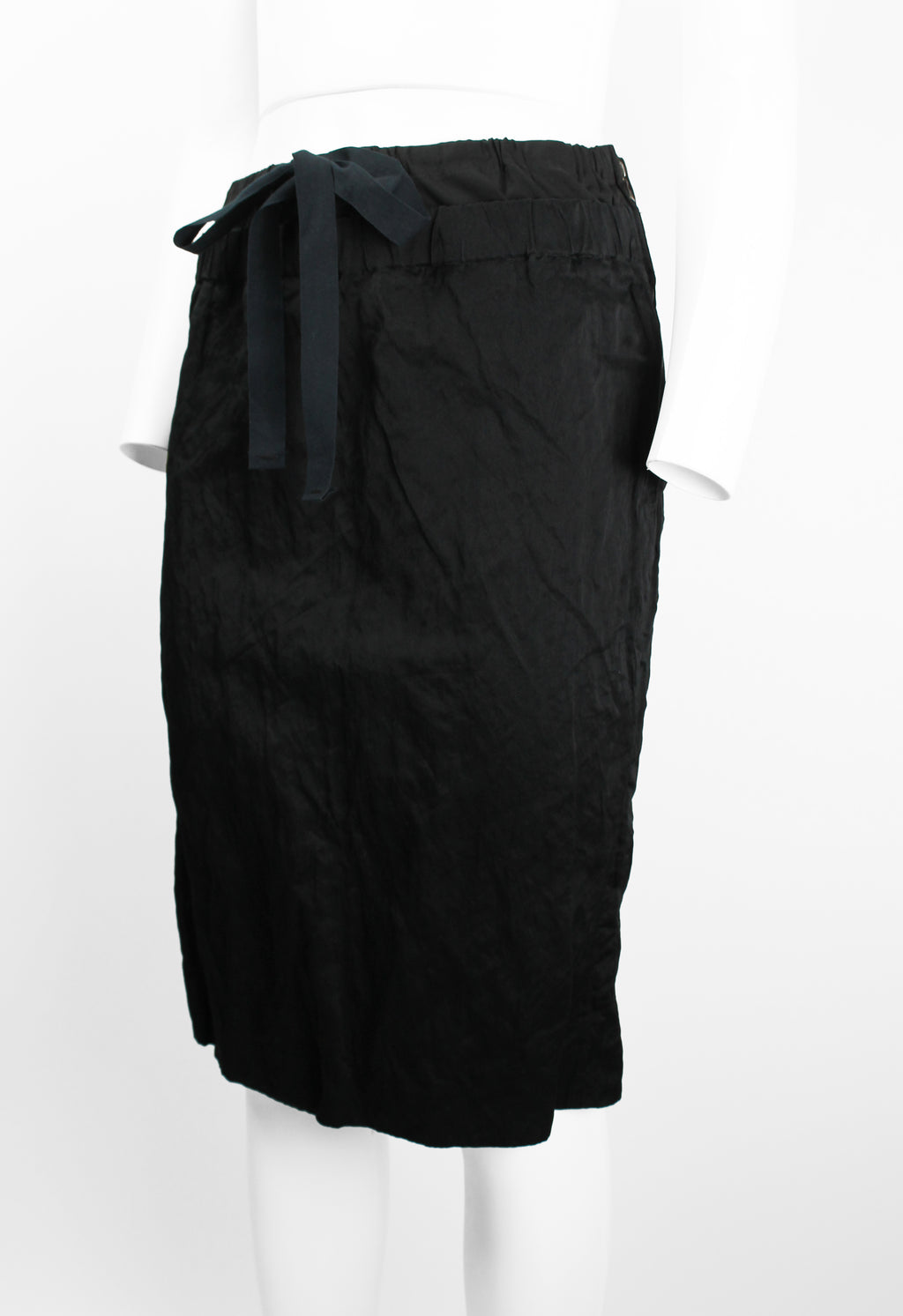 PRADA SS 2009 BLACK LAYERED CRINKLED SKIRT