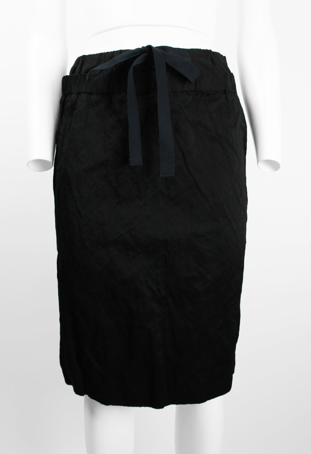 PRADA SS 2009 BLACK LAYERED CRINKLED SKIRT