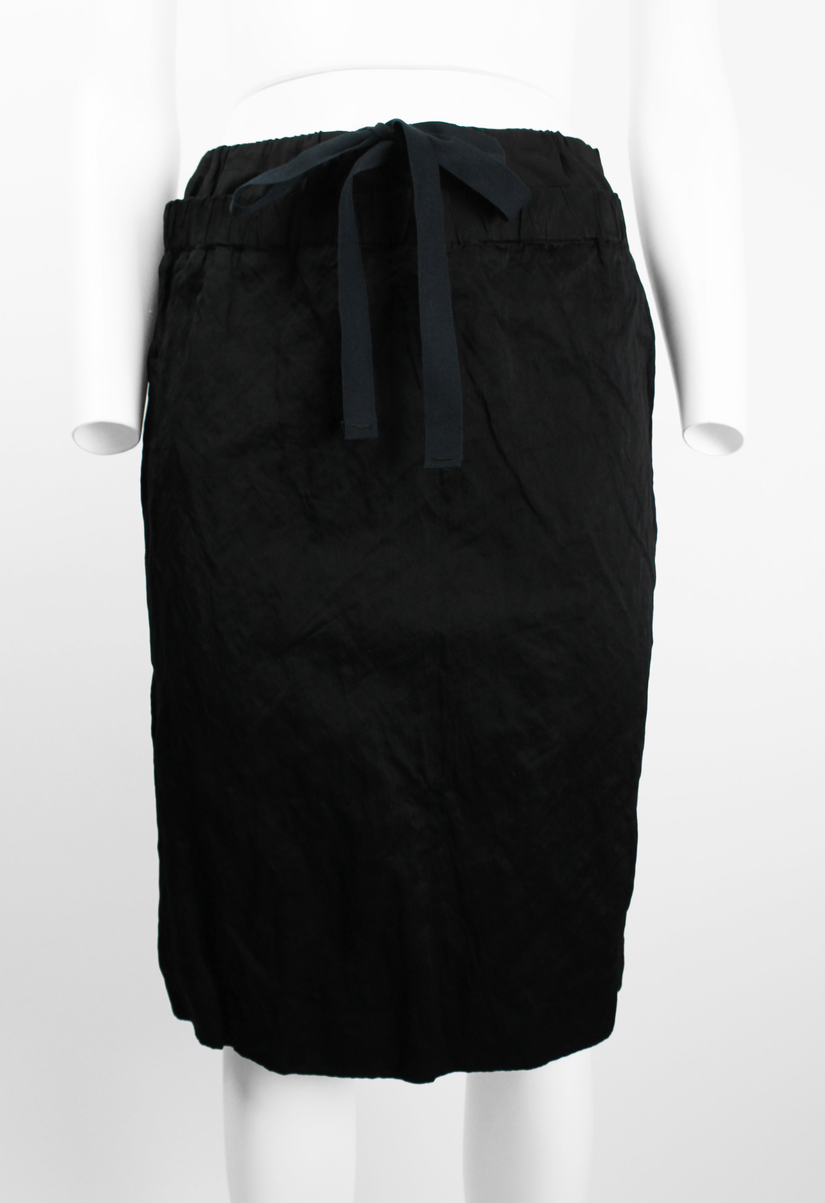 PRADA SS 2009 BLACK LAYERED CRINKLED SKIRT