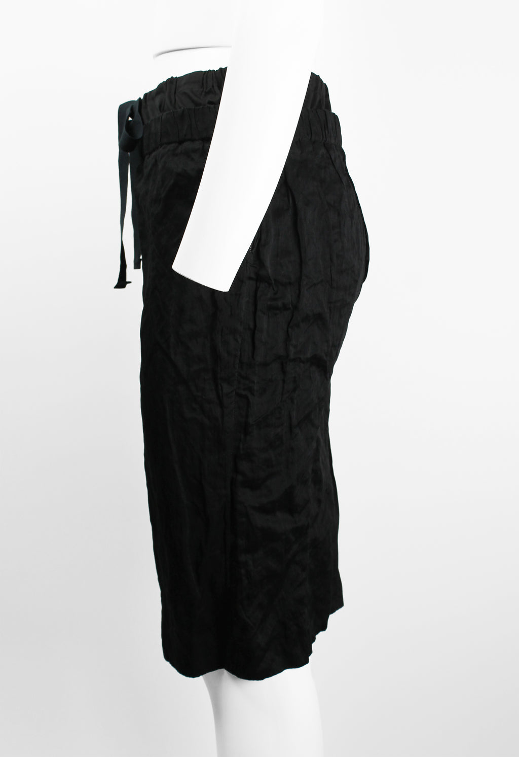 PRADA SS 2009 BLACK LAYERED CRINKLED SKIRT