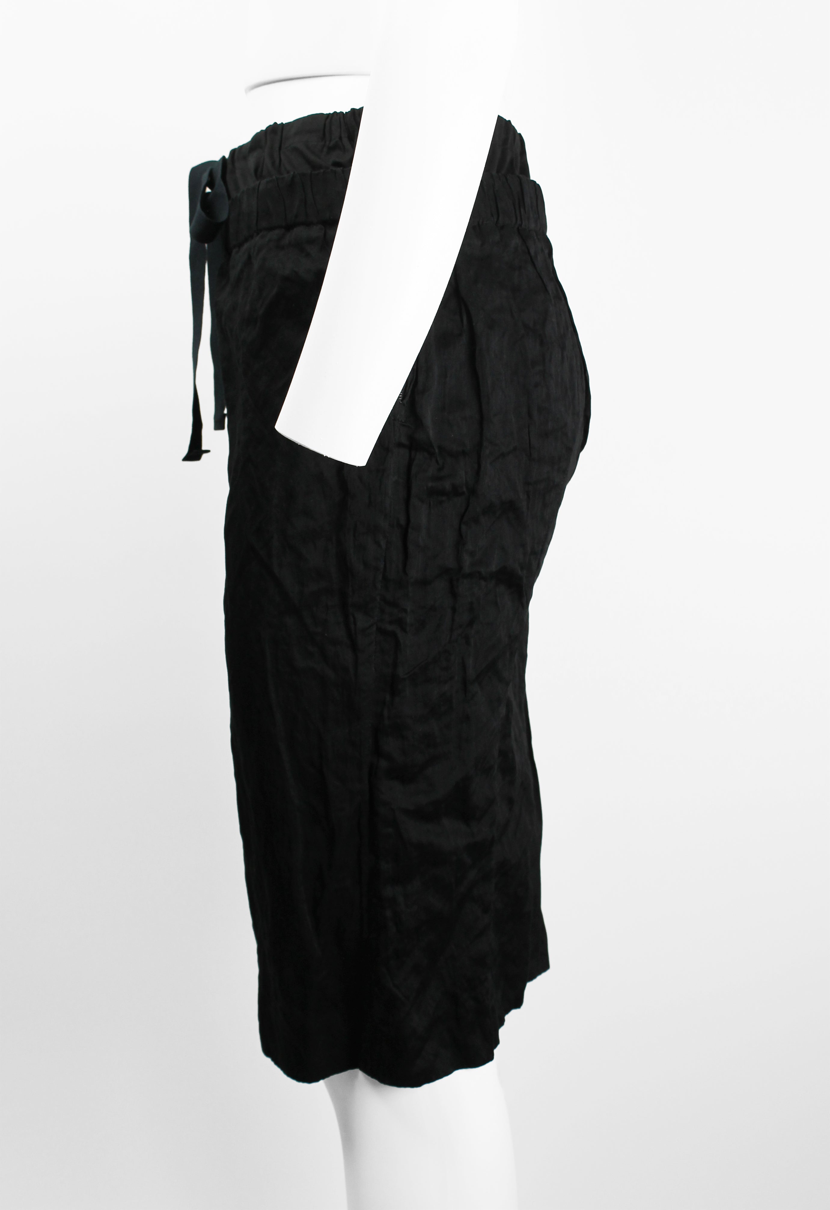 PRADA SS 2009 BLACK LAYERED CRINKLED SKIRT