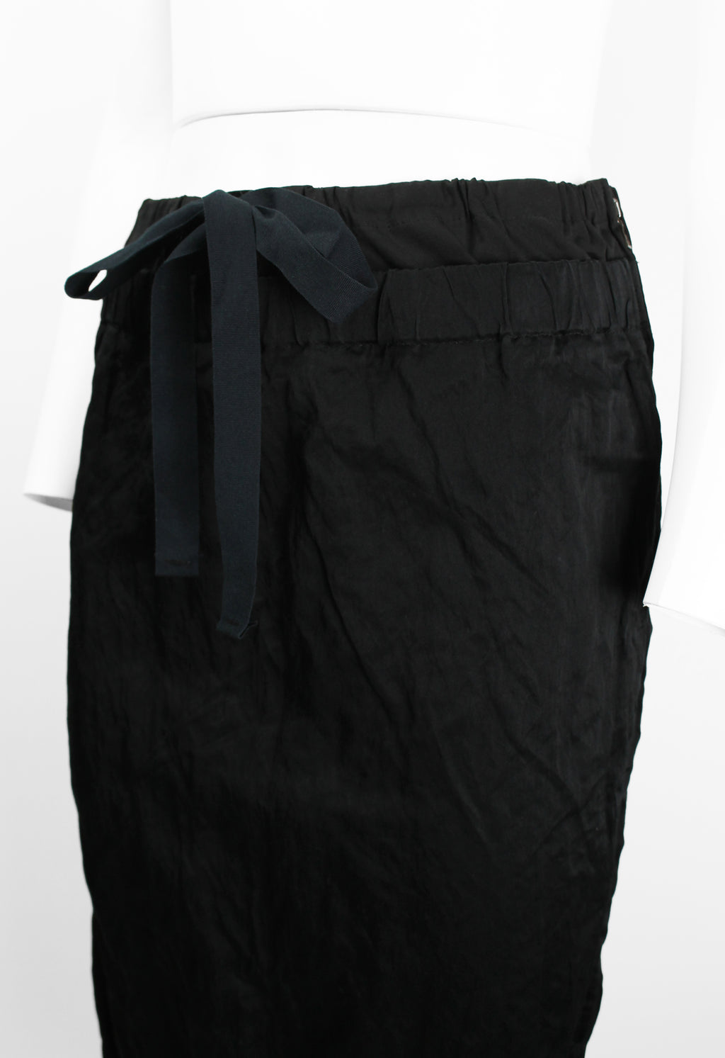 PRADA SS 2009 BLACK LAYERED CRINKLED SKIRT