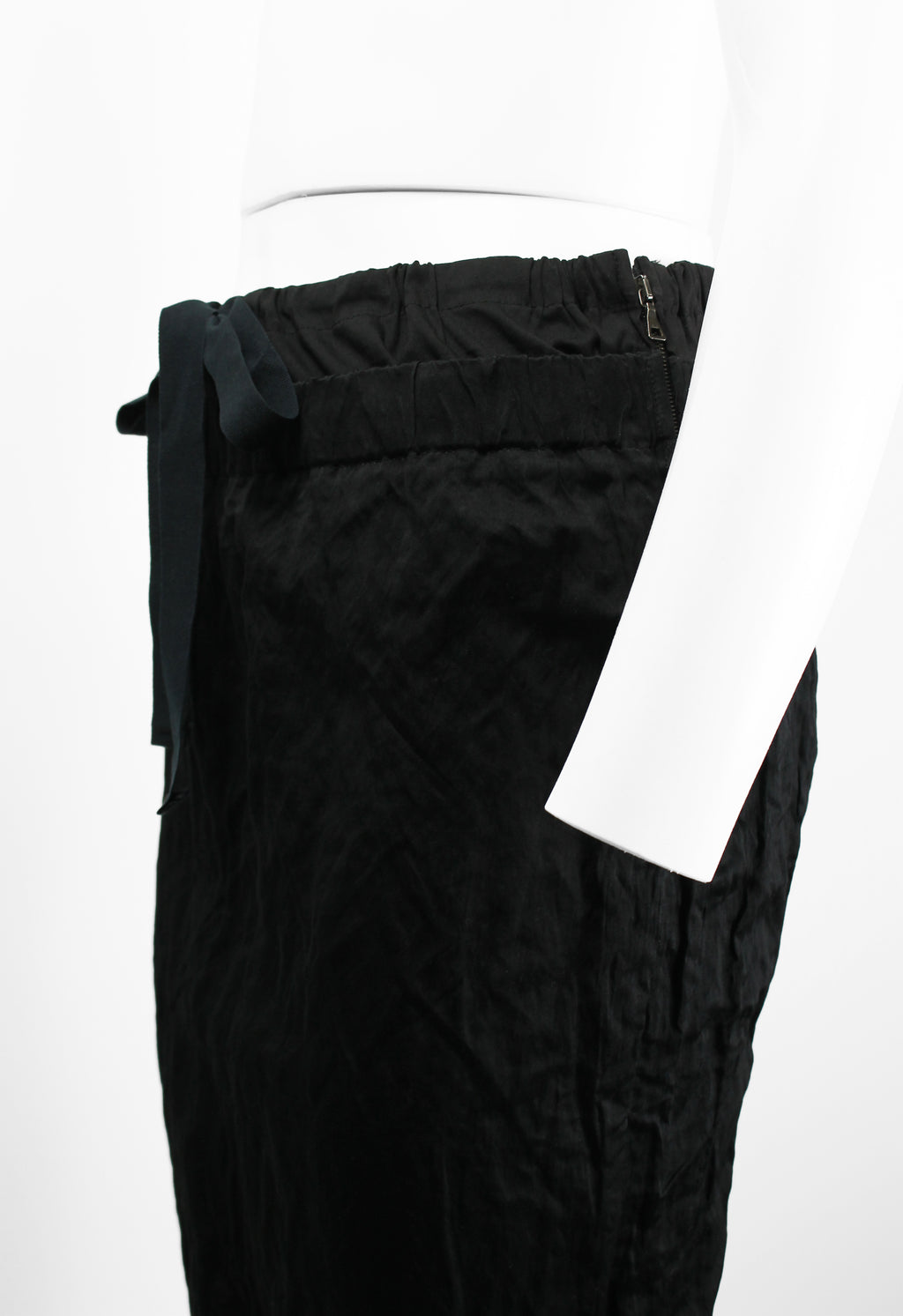 PRADA SS 2009 BLACK LAYERED CRINKLED SKIRT