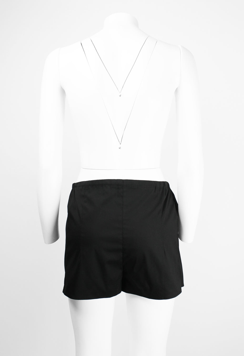 PRADA SS 2009 RIBBON BUTTON UP MINI SHORTS