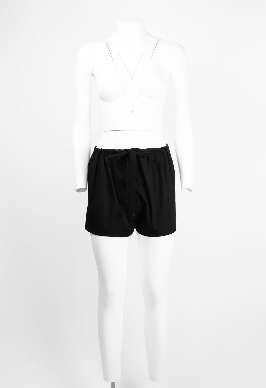PRADA SS 2009 RIBBON BUTTON UP MINI SHORTS
