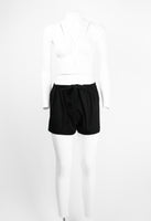 PRADA SS 2009 RIBBON BUTTON UP MINI SHORTS