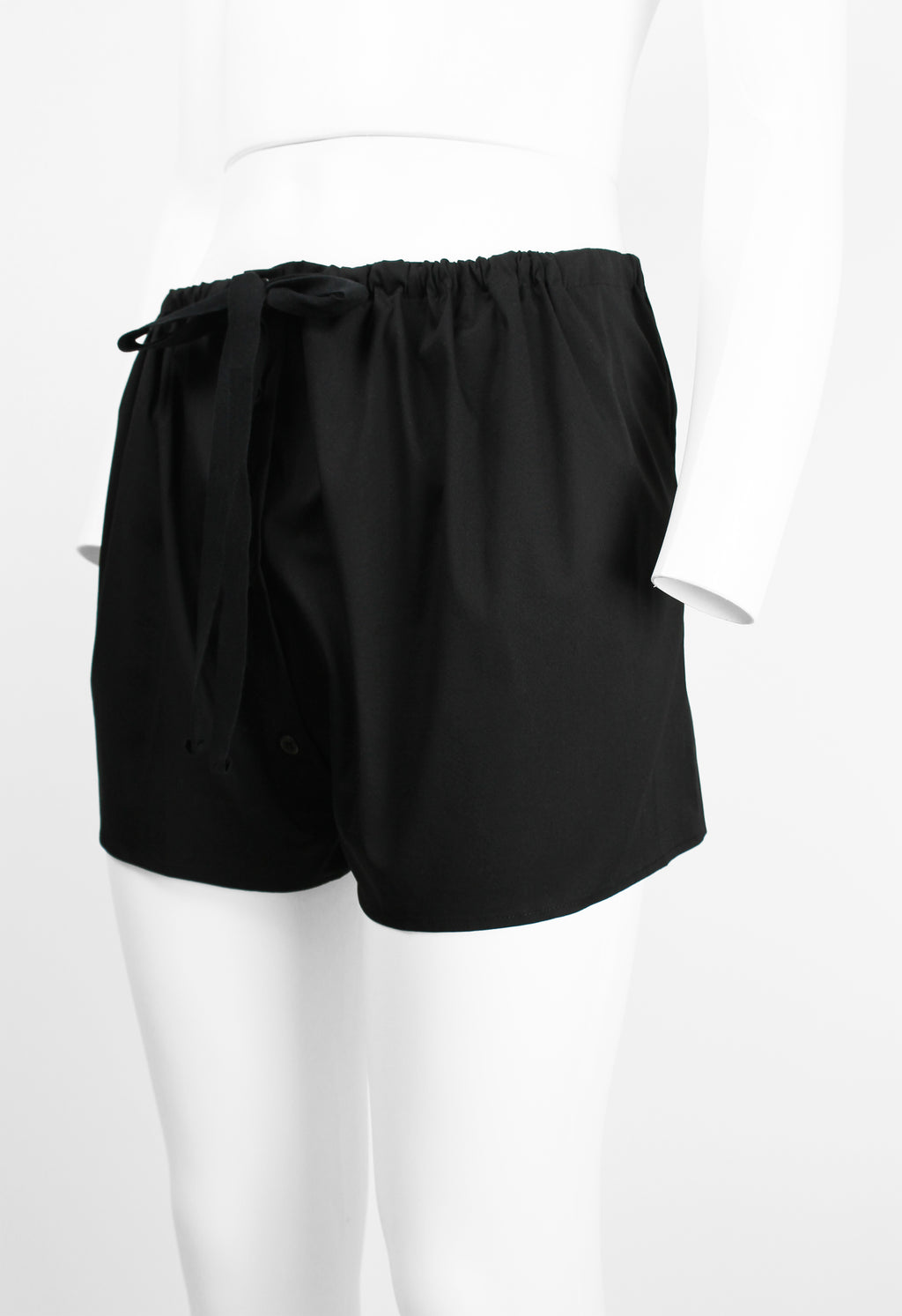 PRADA SS 2009 RIBBON BUTTON UP MINI SHORTS