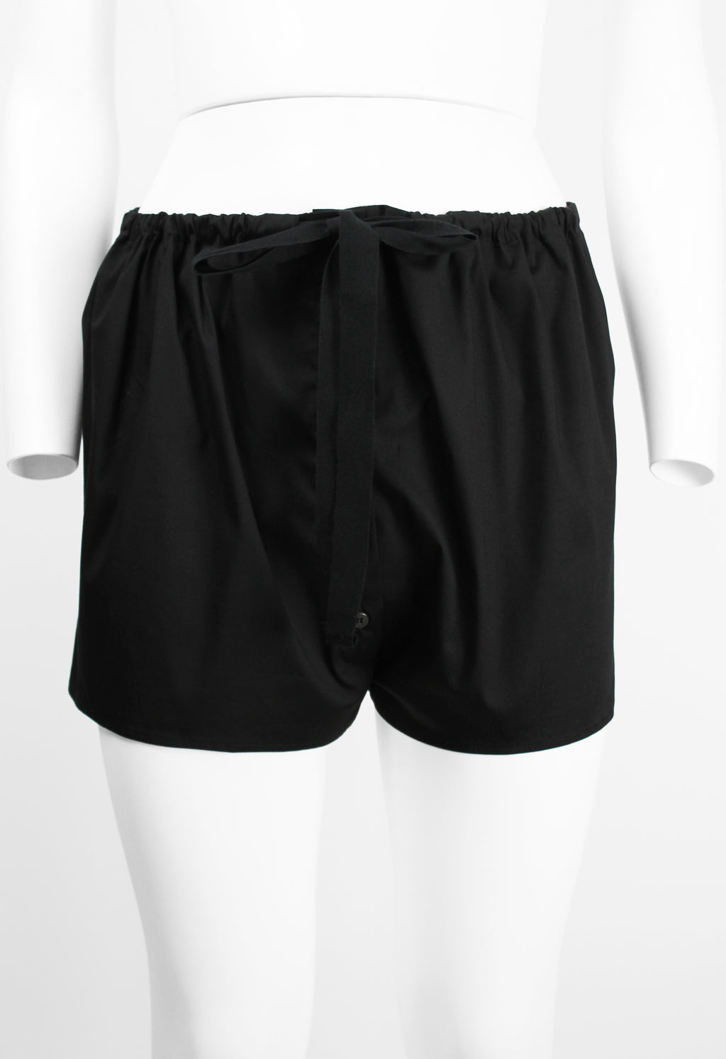 PRADA SS 2009 RIBBON BUTTON UP MINI SHORTS