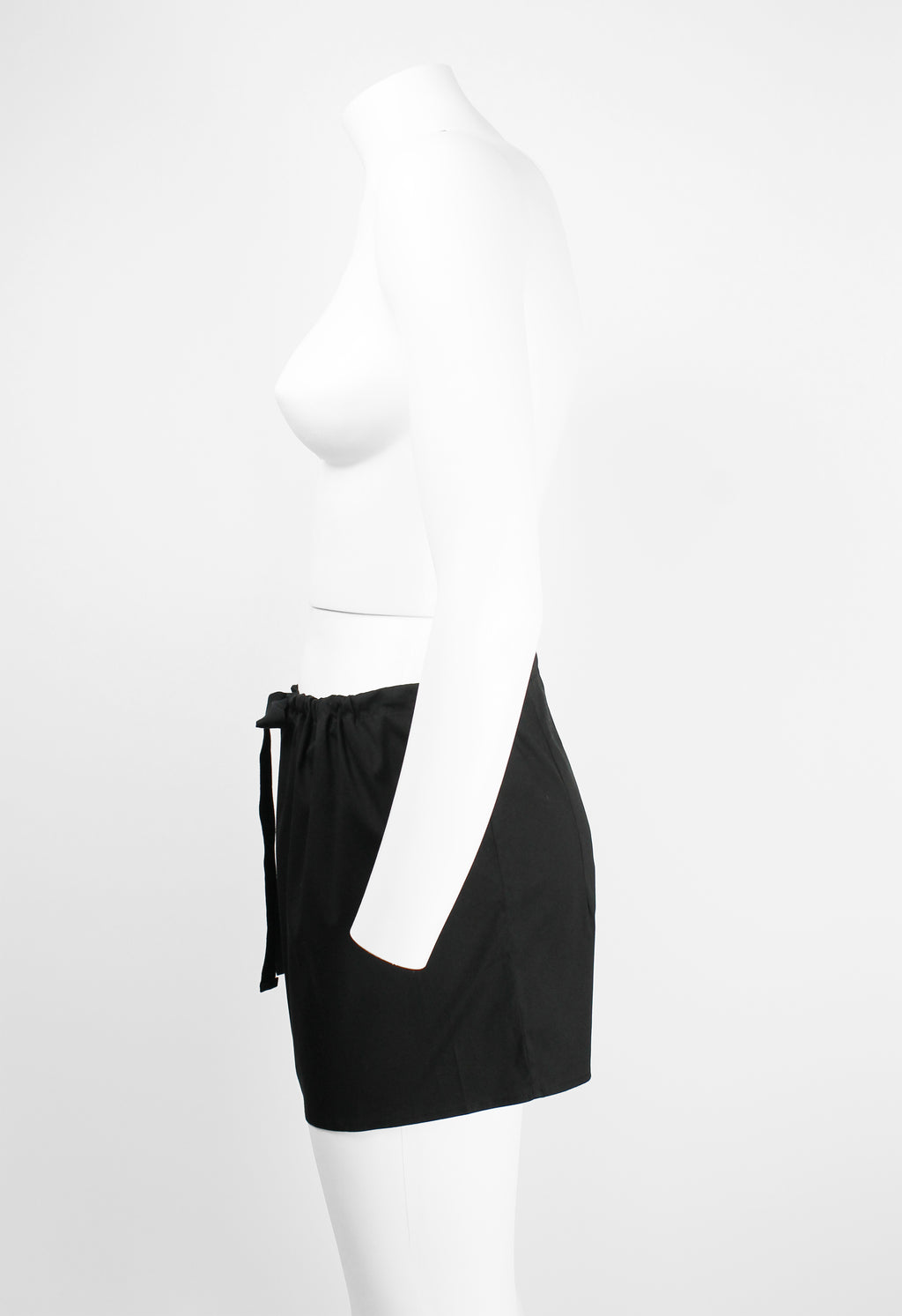 PRADA SS 2009 RIBBON BUTTON UP MINI SHORTS