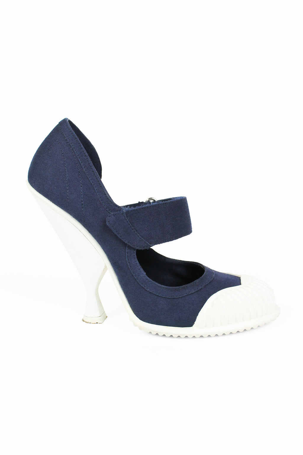 PRADA SS 2014 ANGULAR RUBBER TOE HEELS