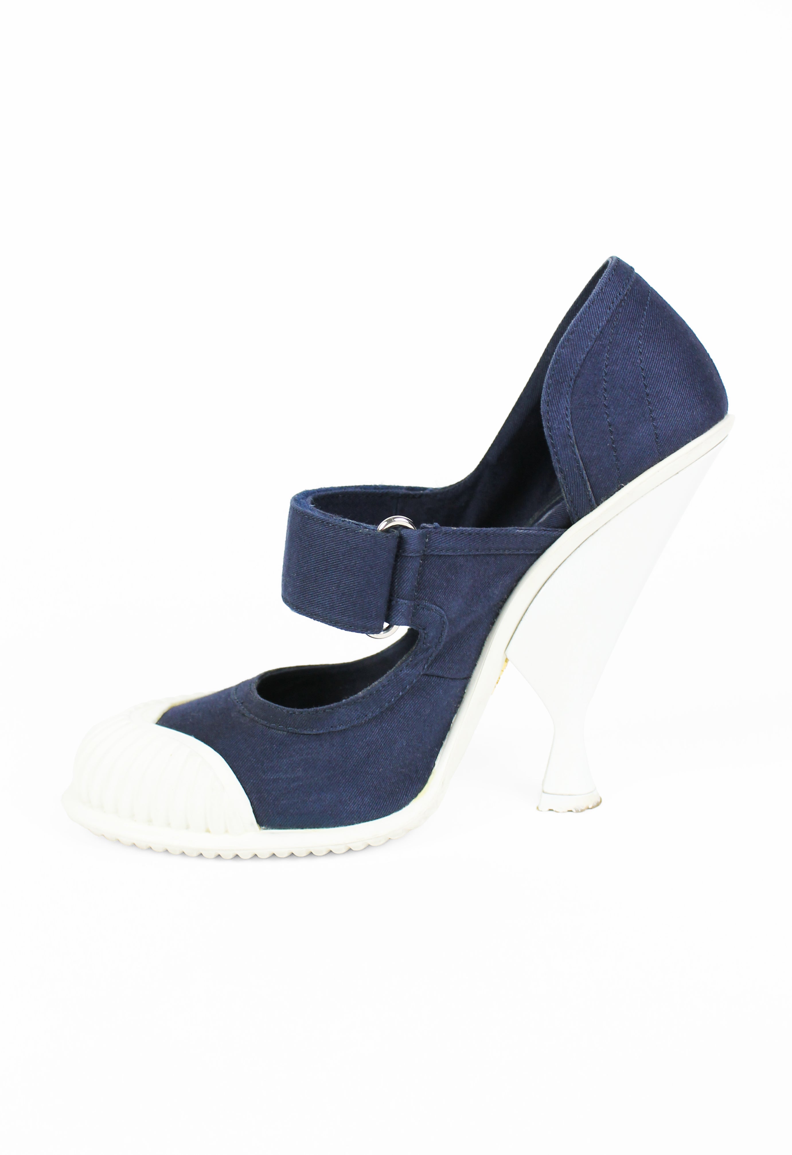 PRADA SS 2014 ANGULAR RUBBER TOE HEELS