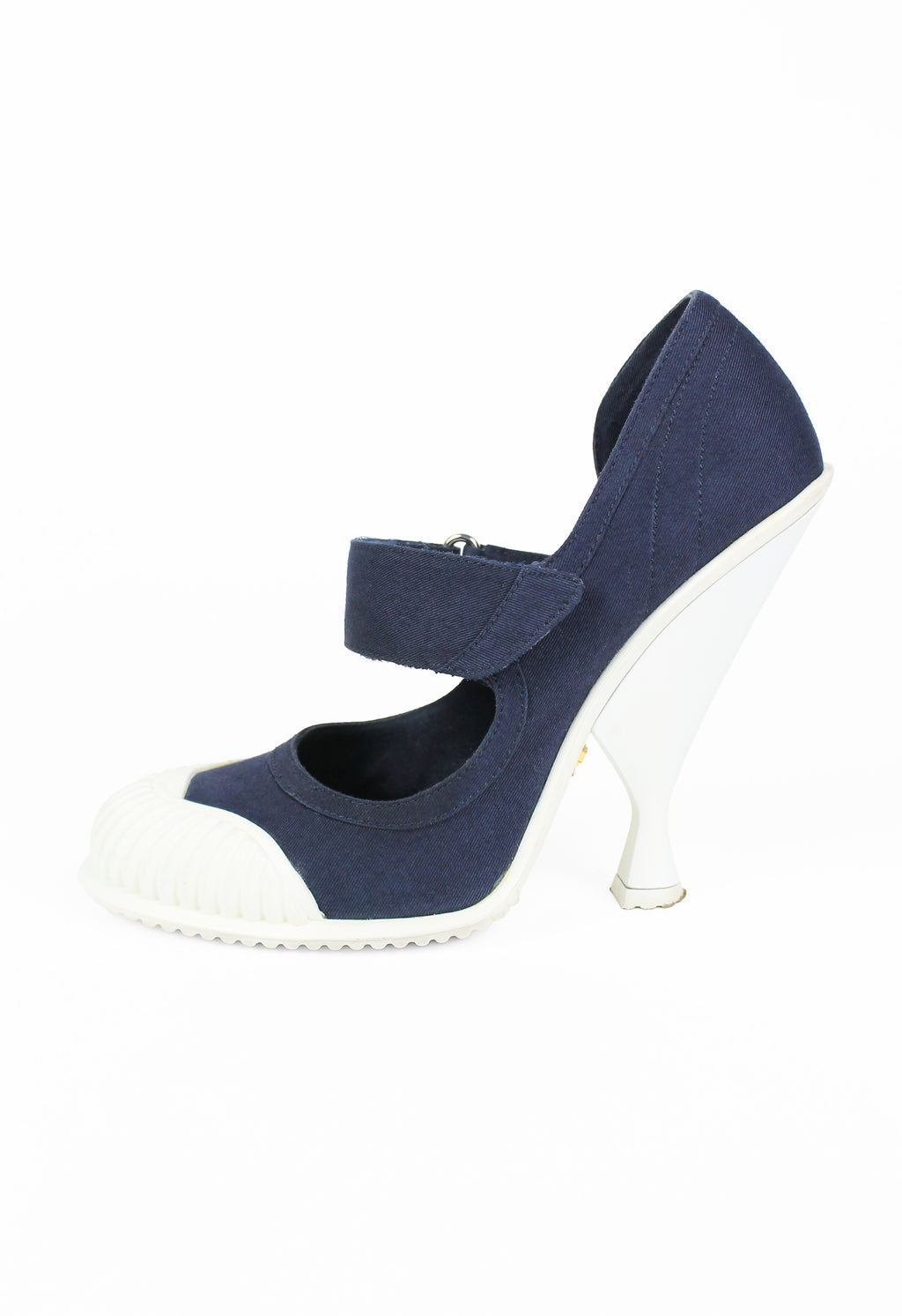 PRADA SS 2014 ANGULAR RUBBER TOE HEELS