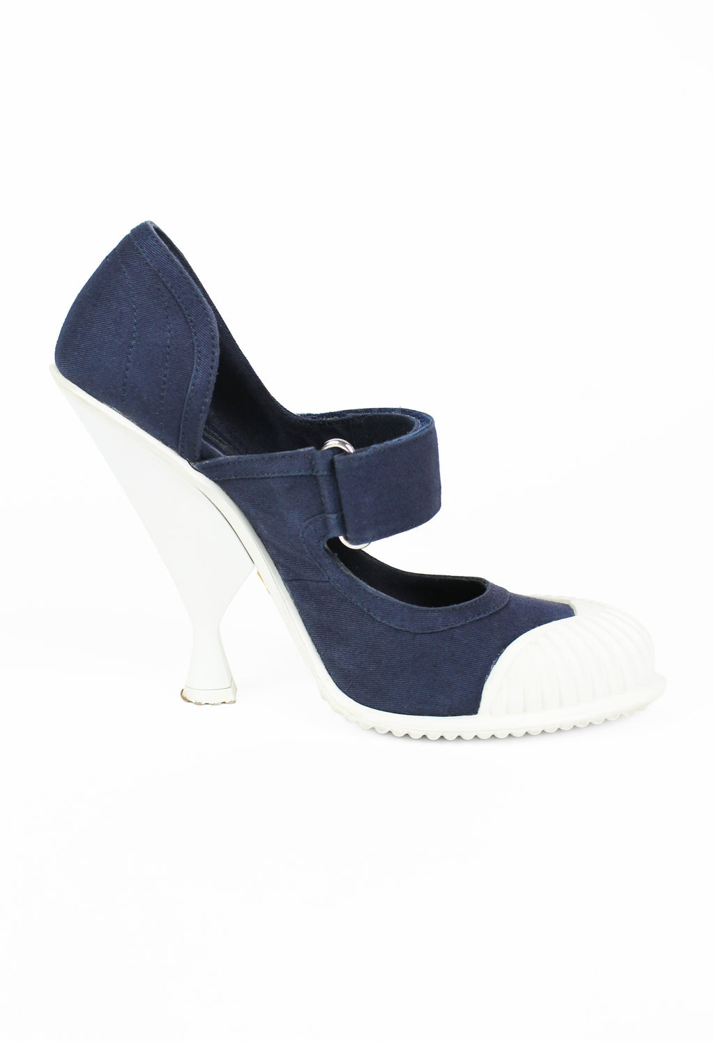 PRADA SS 2014 ANGULAR RUBBER TOE HEELS