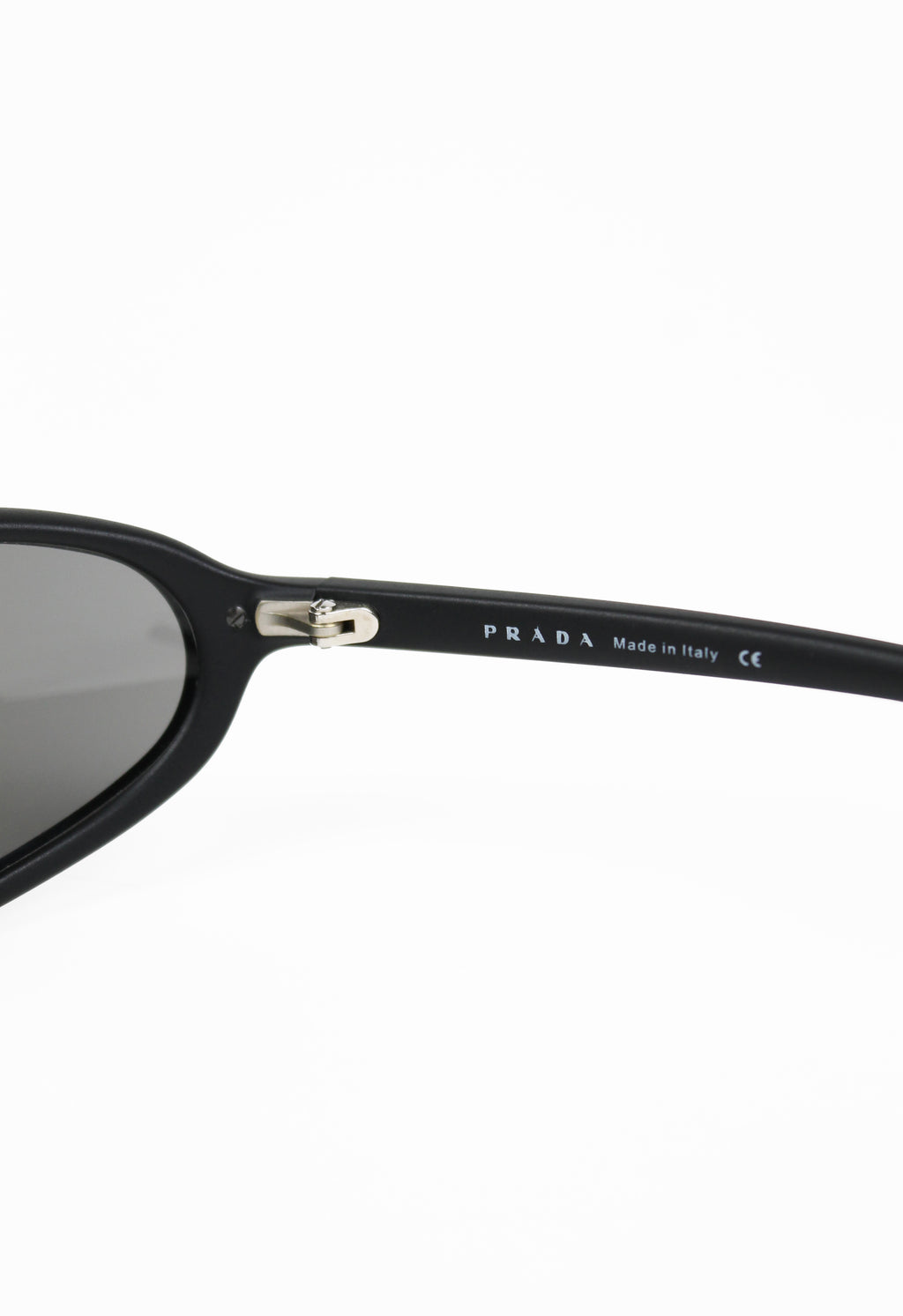 PRADA SPORT 2000'S BLACK AND SILVER WRAPAROUND SUNGLASSES