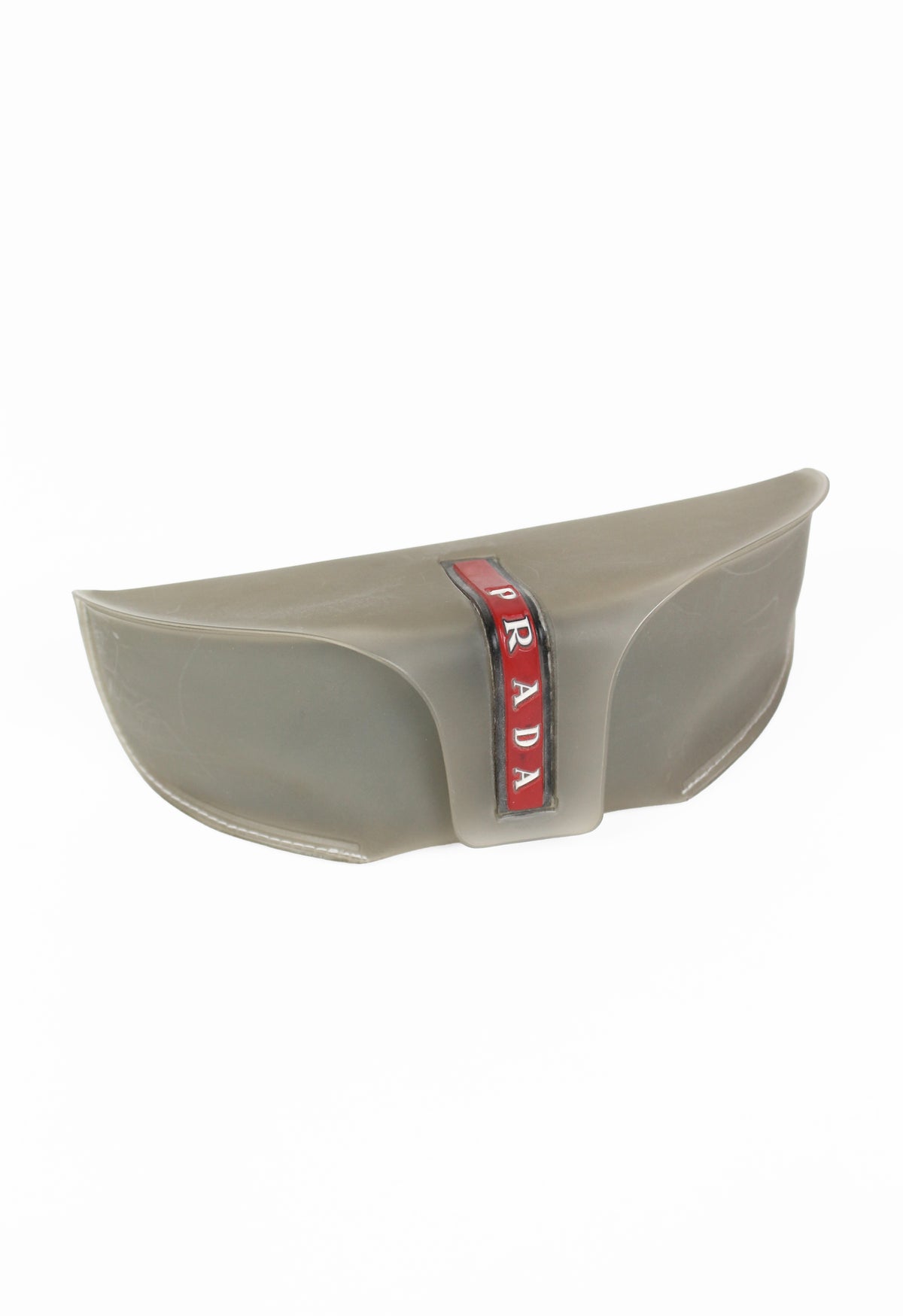 PRADA SPORT 2000'S BLACK AND SILVER WRAPAROUND SUNGLASSES