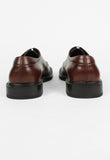 PRADA SQUARE TOE BROWN LEATHER SHOES