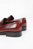 PRADA SQUARE TOE CHERRY RED LOAFERS