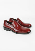 PRADA SQUARE TOE CHERRY RED LOAFERS