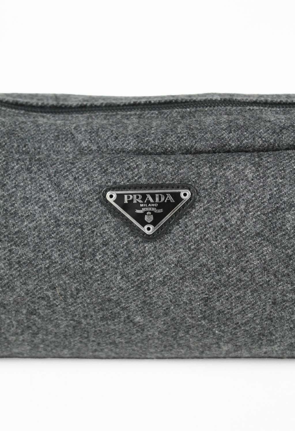 PRADA WOOL TOGGLE SLIPPERS & TRAVEL CASE
