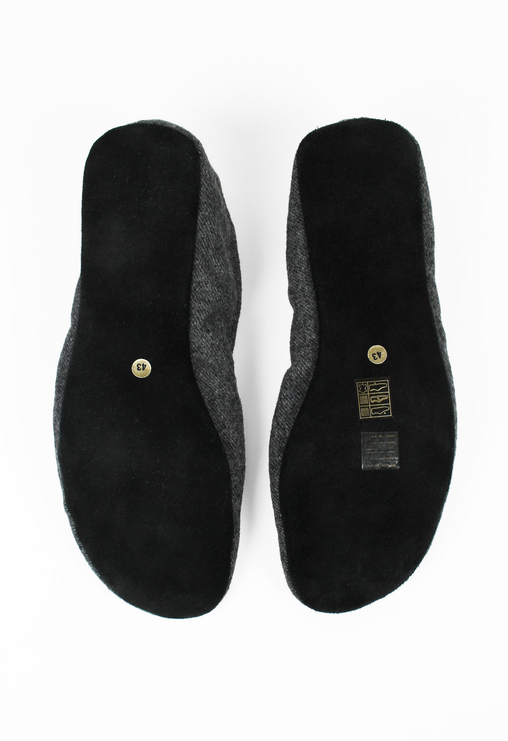 PRADA WOOL TOGGLE SLIPPERS & TRAVEL CASE