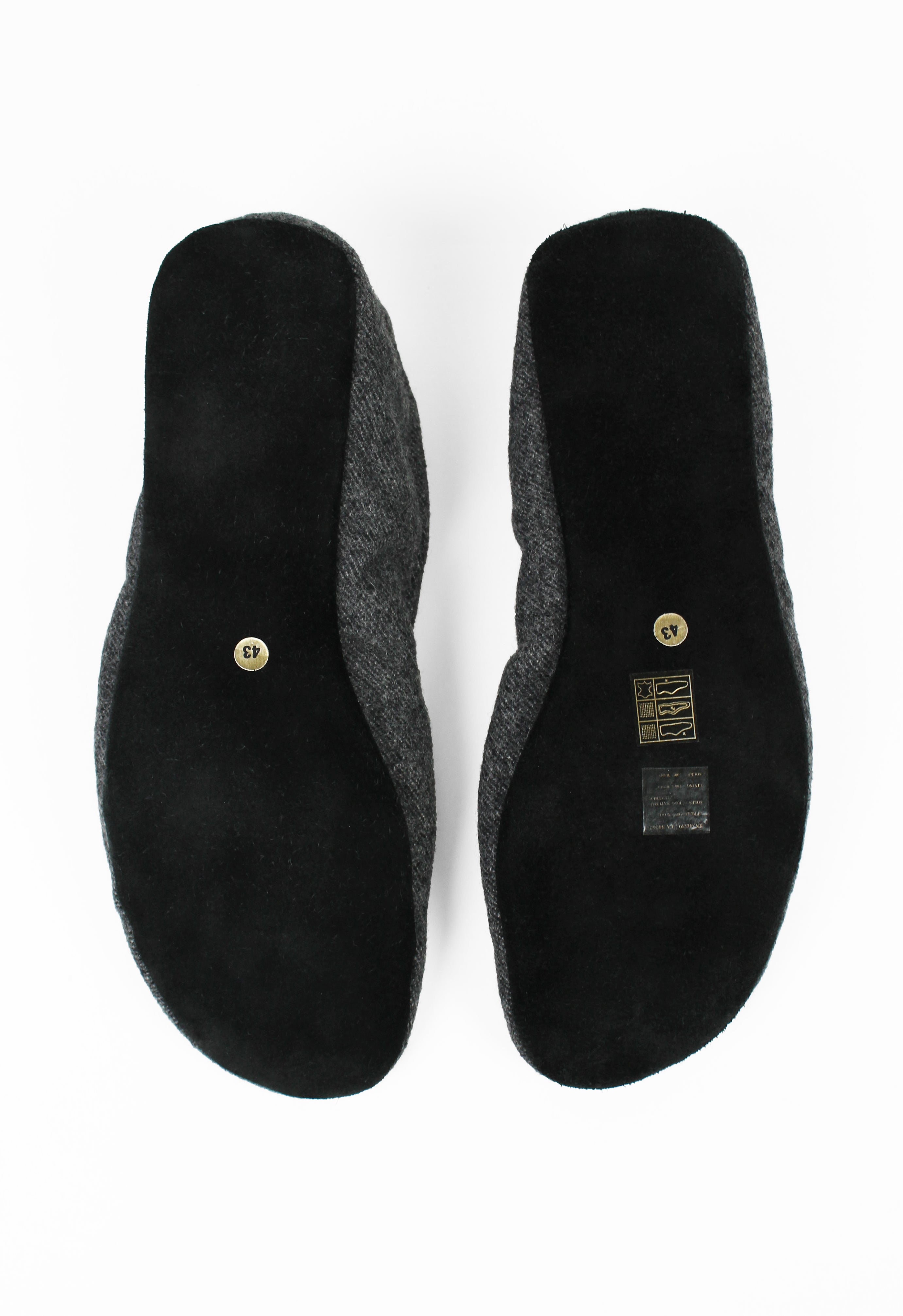 PRADA WOOL TOGGLE SLIPPERS & TRAVEL CASE