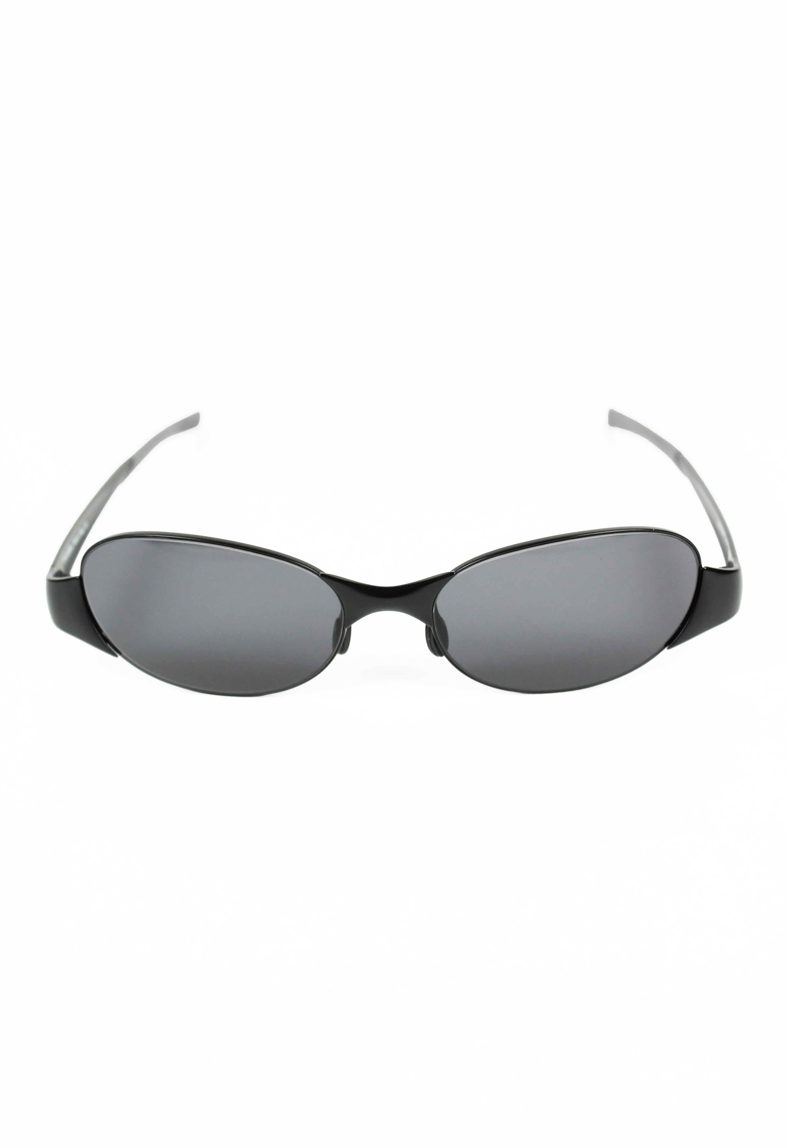 PRADA SS 2000 MATTE BLACK METAL SUNGLASSES