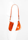 PRADA FW 1999 PATENT ORANGE POCKET SHOULDER BAG