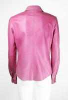 PRADA PINK LEATHER SHIRT