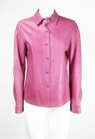 PRADA PINK LEATHER SHIRT